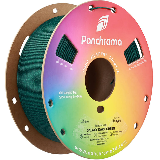 Polymaker Panchroma Galaxy Filamento PLA 1kg 1.75mm Verde Oscuro