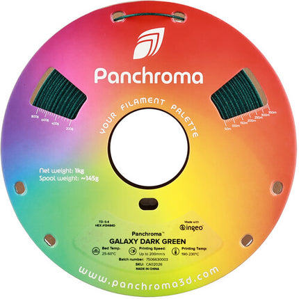 Polymaker Panchroma Galaxy Filamento PLA 1kg 1.75mm Verde Oscuro