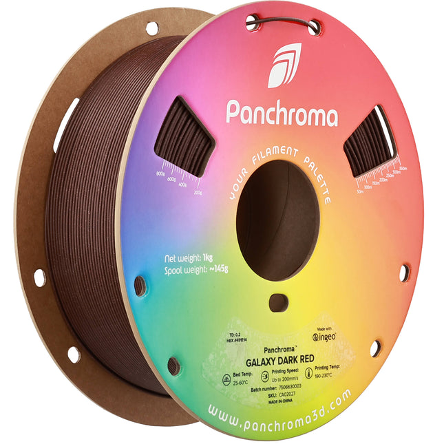 Polymaker Panchroma Galaxy Filamento PLA 1kg 1.75mm Rojo Oscuro