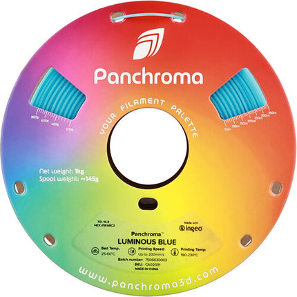 Polymaker Panchroma Luminous PLA Filamento 1kg 1.75mm Azul Luminoso