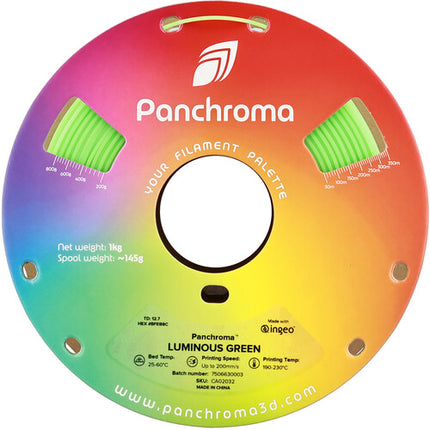 Polymaker Panchroma Luminous PLA Filamento 1kg 1.75mm Verde Luminoso