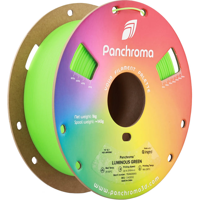 Polymaker Panchroma Luminous PLA Filamento 1kg 1.75mm Verde Luminoso