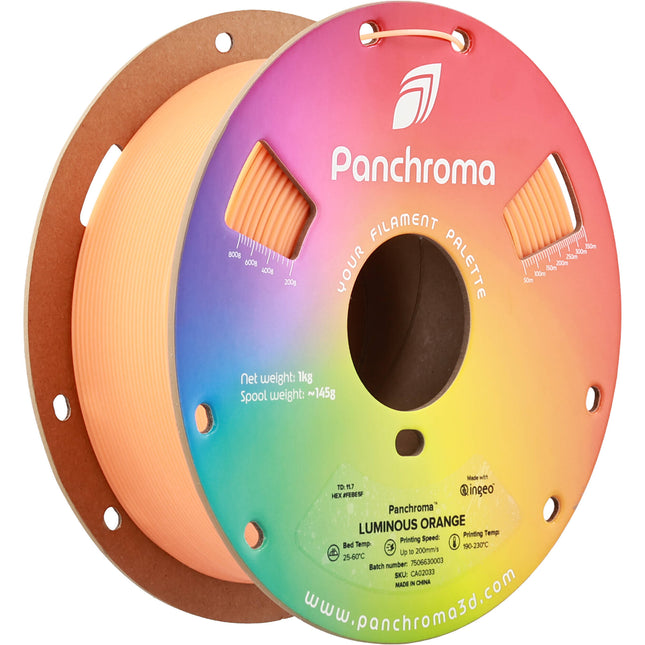 Polymaker Panchroma Filamento PLA Luminoso Naranja 1kg 1.75mm