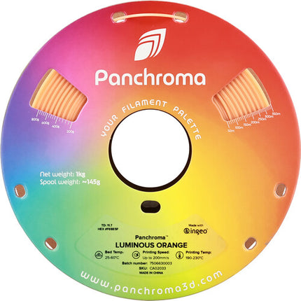 Polymaker Panchroma Filamento PLA Luminoso Naranja 1kg 1.75mm