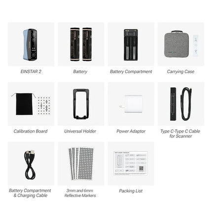 Afinia Einstar 2 Escáner 3D Escaneo Color RGB 17 Líneas Láser Azul USB-C Wi-Fi