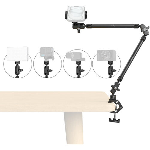 SmallRig Magic Arm de Escritorio con Pinza Cangrejo y Soporte para Smartphone Ajustable 22.4 Pulgadas Carga 1 Kg