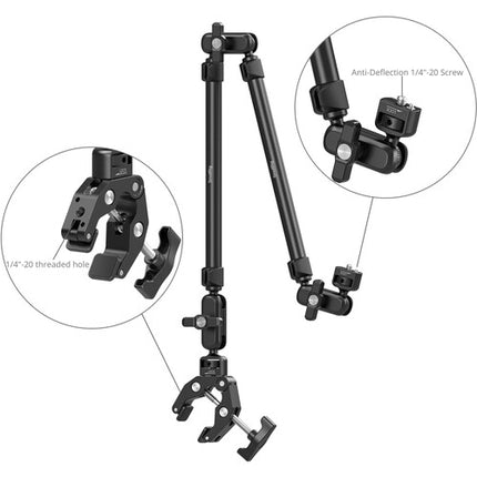 SmallRig Magic Arm de Escritorio con Pinza Cangrejo y Soporte para Smartphone Ajustable 22.4 Pulgadas Carga 1 Kg