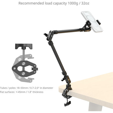 SmallRig Magic Arm de Escritorio con Pinza Cangrejo y Soporte para Smartphone Ajustable 22.4 Pulgadas Carga 1 Kg