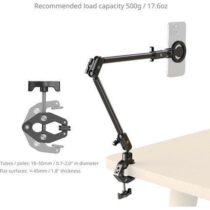 SmallRig Magic Arm para Escritorio con Clamp 22.4" y Soporte MagSafe Ajustable