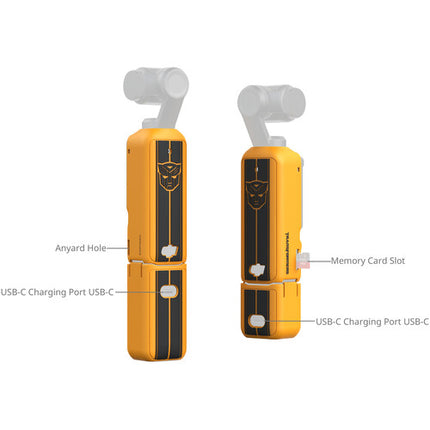 SmallRig Funda de Silicona para DJI Osmo Pocket 3 Kit Completo Antideslizante con Protector de Pantalla y Correa de Muñeca