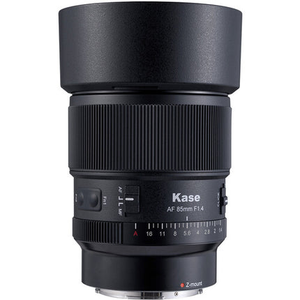 Kase 85mm f/1.4 AF Objetivo para Nikon Z Apertura Rápida 85mm Distancia Mínima 27.6'