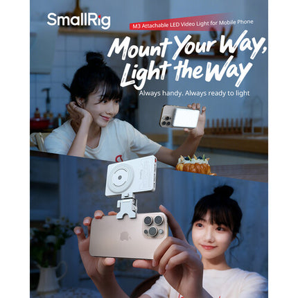 SmallRig M3 Luz LED Bicolor para Video con Batería y Montura Magnética