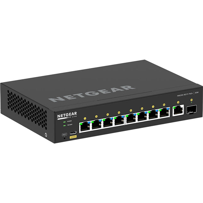 BZBGEAR Netgear AV Line M4250-9G1F-PoE+ Switch Gestionado 20Gbps 110W PoE+