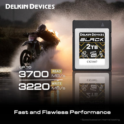 Delkin Devices 2TB CFexpress Tipo B 4.0 Tarjeta de Memoria 3700MBs lectura 3220MBs escritura