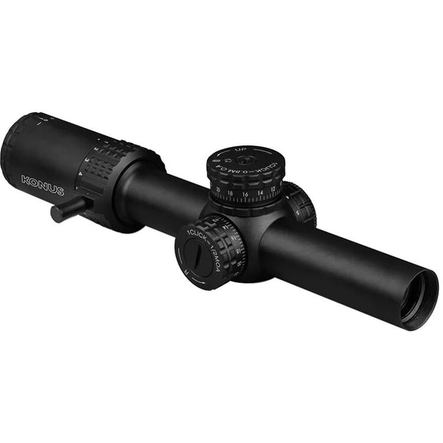 Konus 1-10x24 Sultan Visor para Rifle Retícula Ballística Círculo 30mm Multicapa