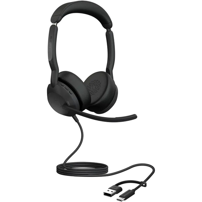 Jabra Evolve2 50 Auriculares Estéreo Cableados USB-C/A Cancelación Activa ruido Carry Pouch