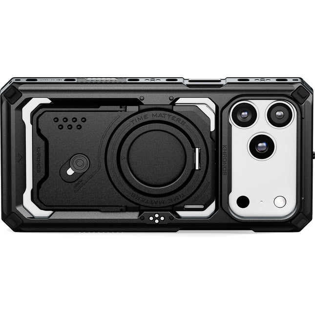 Tilta Khronos Funda de Cine para iPhone 17 Pro Max con Soporte Magnético y Cortador Integrado Negro