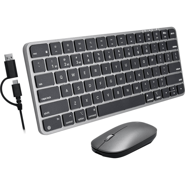 Macally Dual Mode Teclado y Ratón Inalámbricos Bluetooth 5.4 Batería 400mAh