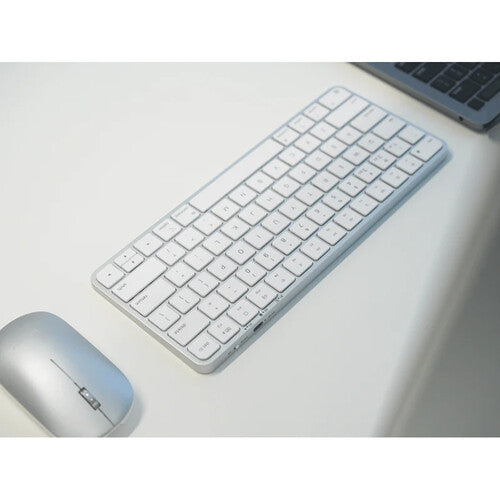 Macally Teclado y Ratón Inalámbricos Bluetooth 5.4 USB-C Plata