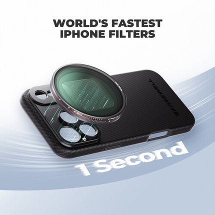 Freewell Pro Filmmaker Funda para iPhone 17 Pro con ranura para lente 17mm y compatible MagSafe
