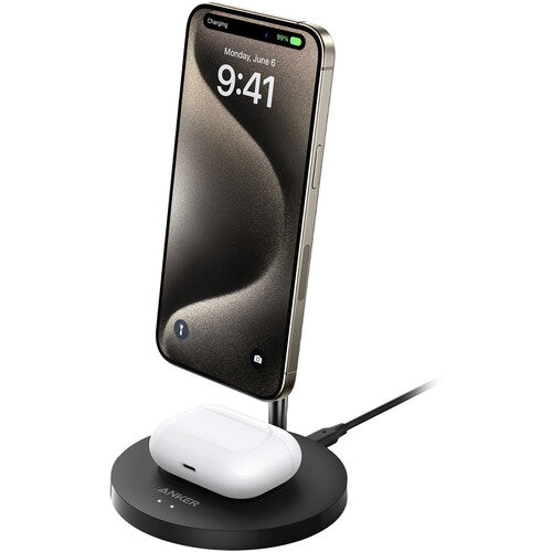 Anker MagGo Base de Carga Inalámbrica 15W Compatible MagSafe USB-C