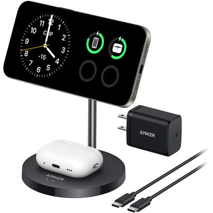Anker MagGo Base de Carga Inalámbrica 15W Compatible MagSafe USB-C