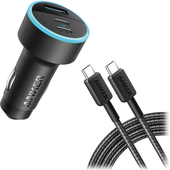 Anker 335 Cargador de Coche 67W 2 Puertos USB-C Cable USB-C Incluido
