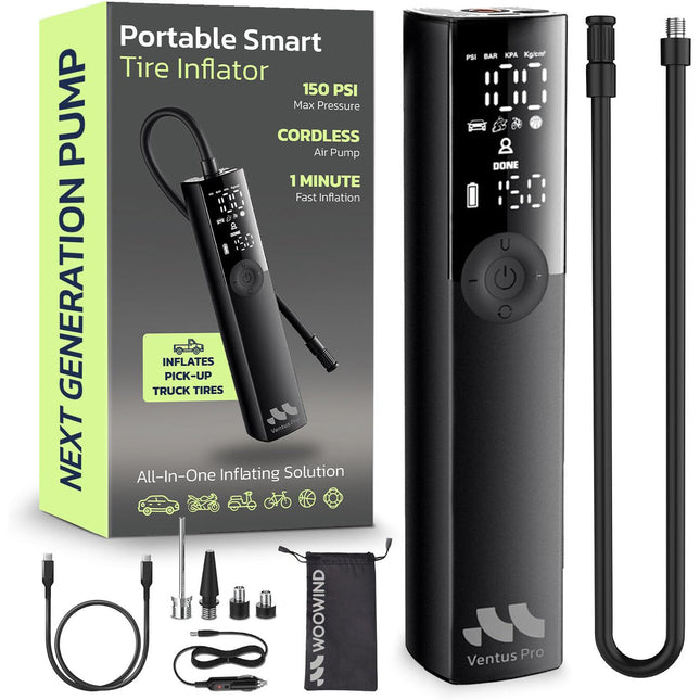 Woowind Ventus Pro Inflador de Neumáticos Recargable 4800mAh 150 PSI