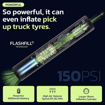 Woowind Ventus Pro Inflador de Neumáticos Recargable 4800mAh 150 PSI