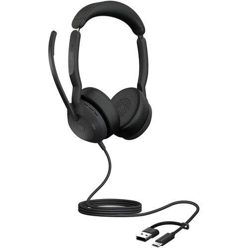 Jabra Evolve2 50 Auriculares Estéreo Cable USB-C/A con Cancelación de Ruido y Estuche