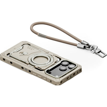 Tilta Khronos Funda para Filmación iPhone 17 Pro Max con Soporte Magnético y Herramientas Integradas Beige