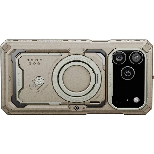 Tilta Khronos Funda para Filmación iPhone 17 Pro Max con Soporte Magnético y Herramientas Integradas Beige