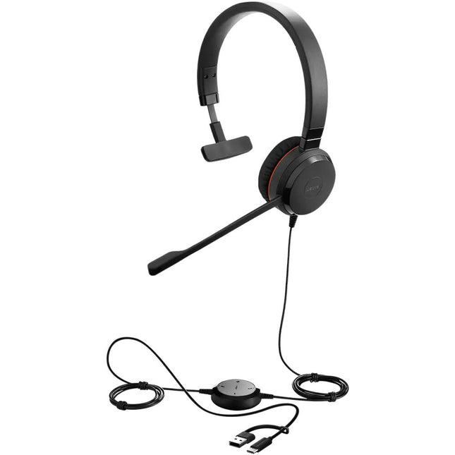 Jabra Evolve 30 II Auricular Mono para Microsoft Teams con Micrófono y USB Controller