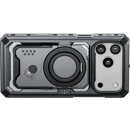 Tilta Khronos Case para iPhone 17 Pro Max Gris con Kickstand y Accesorios