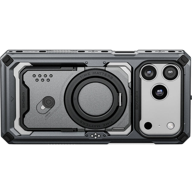 Tilta Khronos Case para iPhone 17 Pro Max Gris con Kickstand y Accesorios