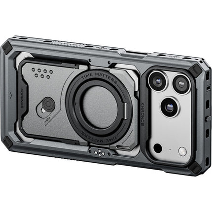 Tilta Khronos Case para iPhone 17 Pro Max Gris con Kickstand y Accesorios