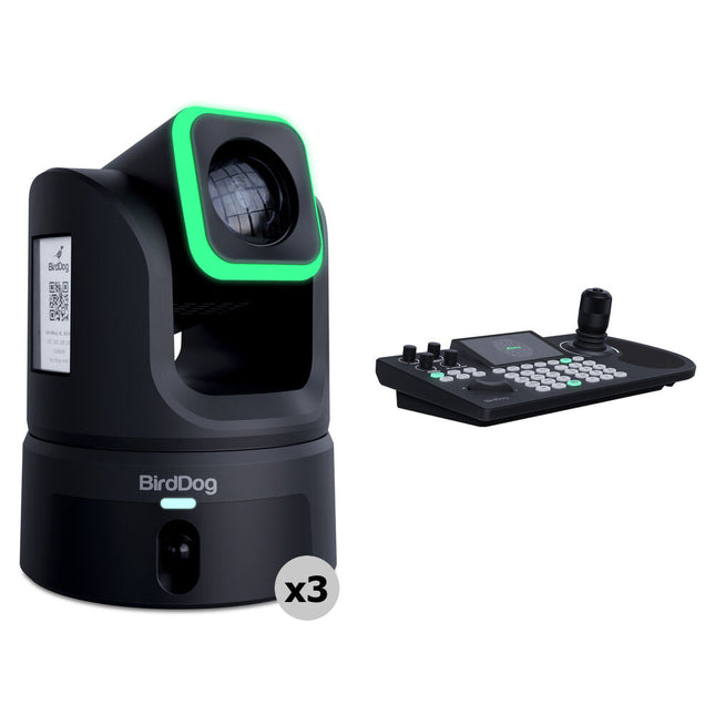 BirdDog KBD Kit Controlador PTZ con 3 Cámaras XL Ultra 20x Zoom UHD 4K60