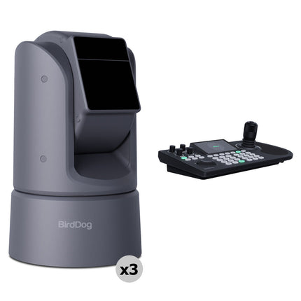BirdDog KBD Kit Controlador PTZ con 3 Cámaras O4 30x Zoom 720p Pantalla