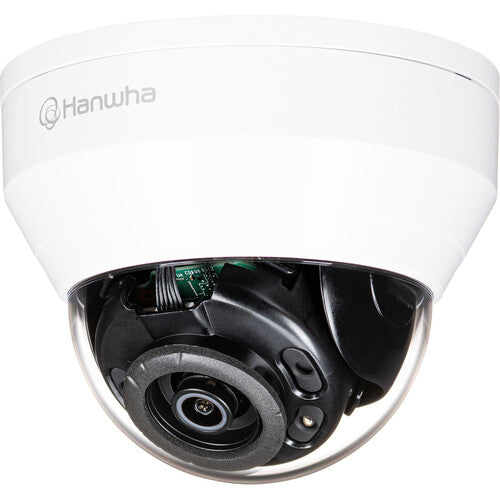 Hanwha Vision QND-8020R Cámara de Red Domo Interior 5MP con Visión Nocturna 65 pies y Lente 4mm
