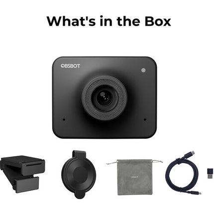 OBSBOT Meet HD Webcam Full HD 1080p 60fps con Zoom Digital y Microfonos Duales