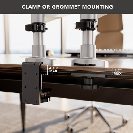 Mount-It! CLiX Soporte de monitor ajustable 13 a 34" con montaje en escritorio y 30 lb capacidad