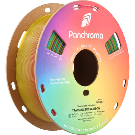 Polymaker Panchroma Filamento PLA translúcido 1kg 1.75mm arcoíris