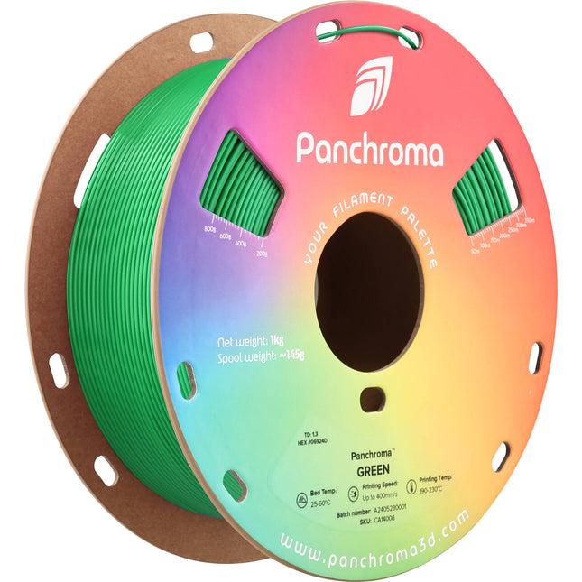 Polymaker Panchroma CoPE Filamento 1kg Verde Diámetro 1.75mm Temperatura 374-446°F