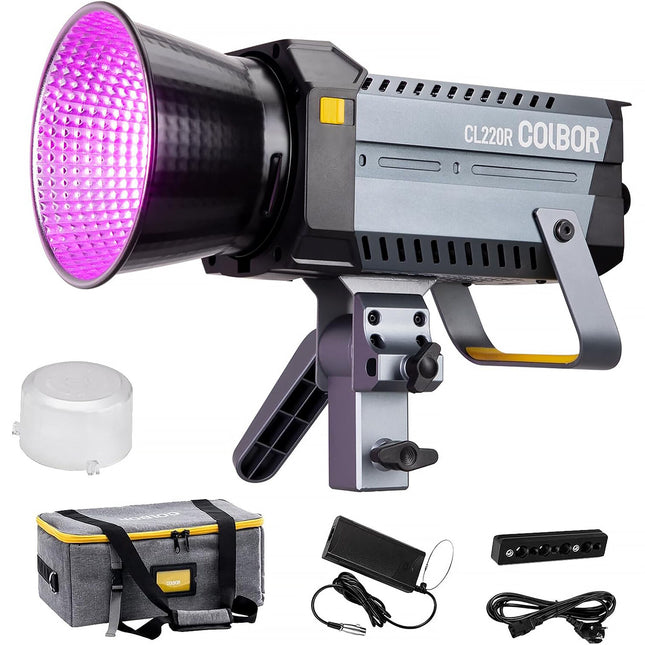 COLBOR CL220R Luz de Video LED RGB COB 220W 2700-6500K y Reflector