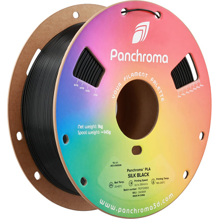Polymaker Panchroma Silk PLA Filamento 1kg Negro Seda Diámetro 1.75mm
