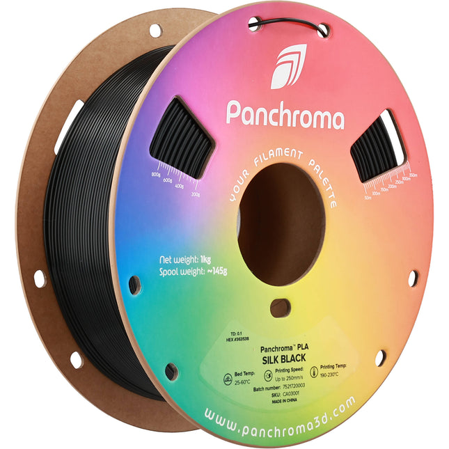Polymaker Panchroma Silk PLA Filamento 1kg Negro Seda Diámetro 1.75mm