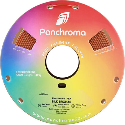 Polymaker Panchroma Silk PLA Filamento Impresión 1kg 1.75mm 250mm/s Bronce Seda