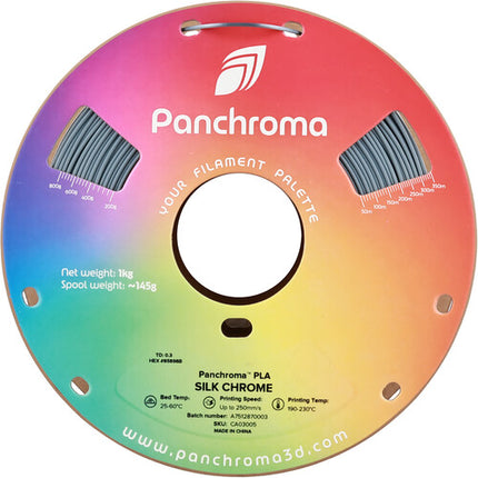 Polymaker Panchroma Silk PLA Filamento para impresión 1kg 1.75mm Seda Cromada
