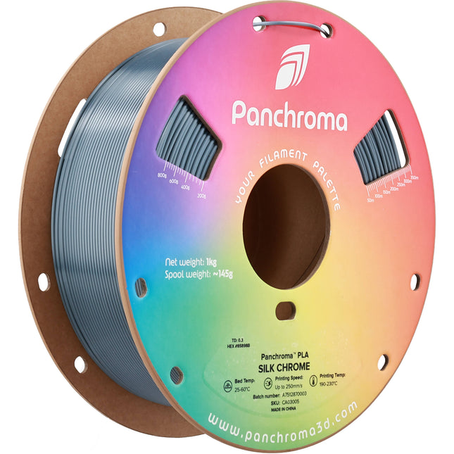Polymaker Panchroma Silk PLA Filamento para impresión 1kg 1.75mm Seda Cromada
