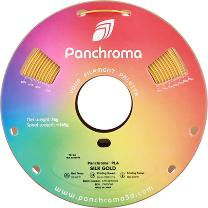 Polymaker Panchroma Silk PLA Filamento 1kg 1.75mm Oro Seda Translucido